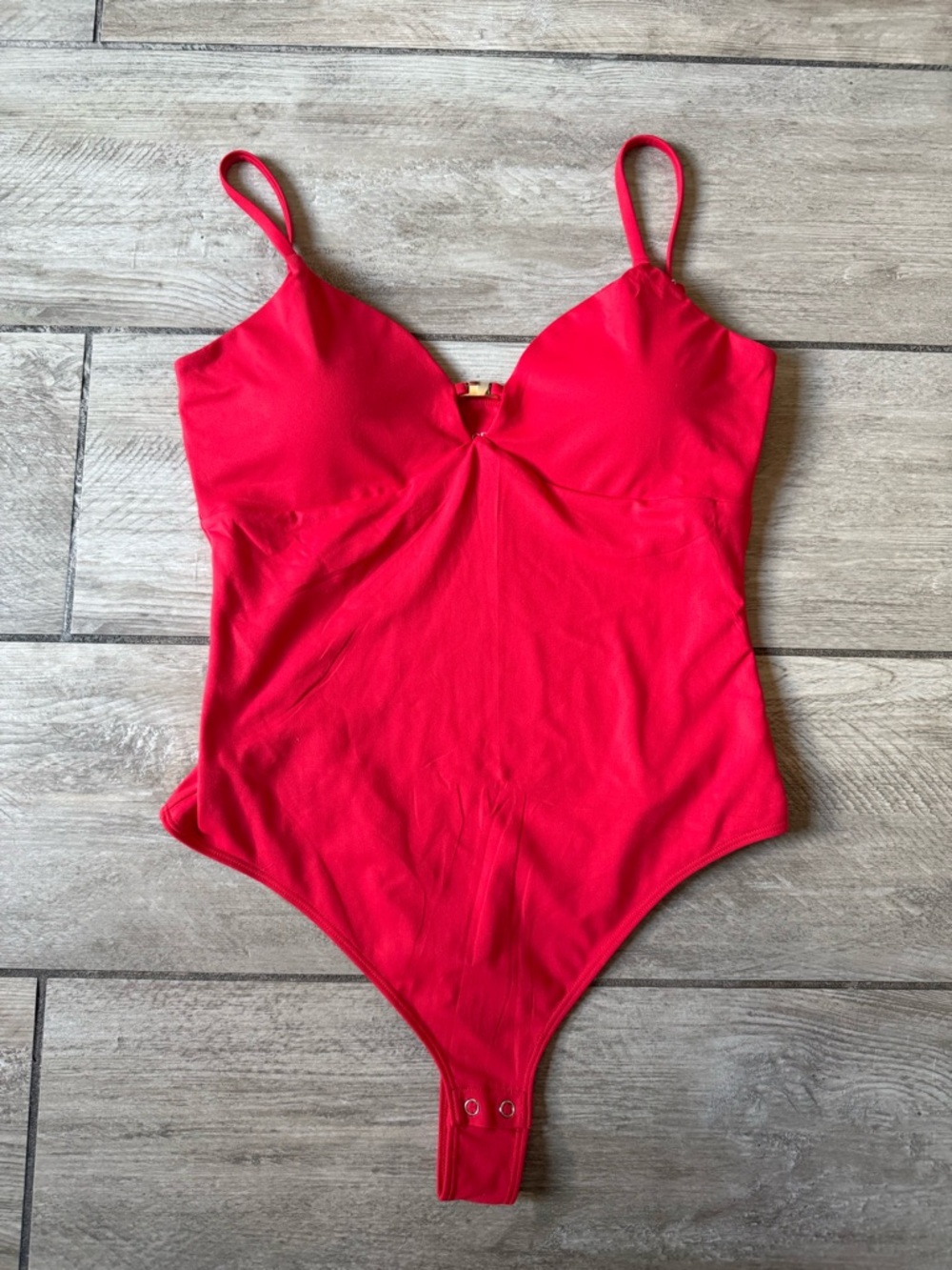 Red One-Piece Bodysuit